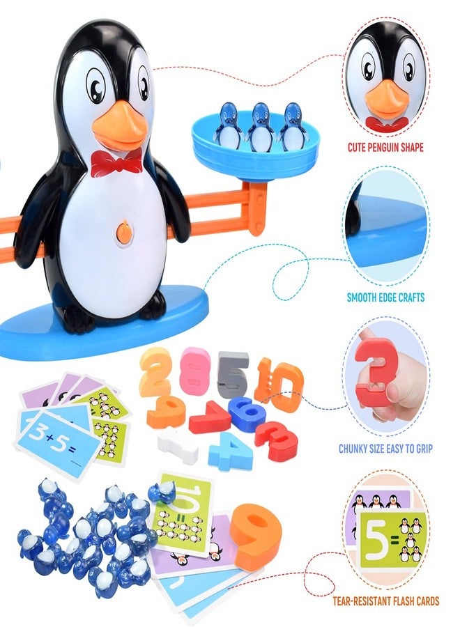 BAKAM Penguin Balance Scale Number Counting Blocks Games for Kids Ages 3-5, Montessori Math Games for Kids 5-7, Preschool Kindergarten Learning Activities, STEM Educational Toys for 3+ Year Old - Image 3